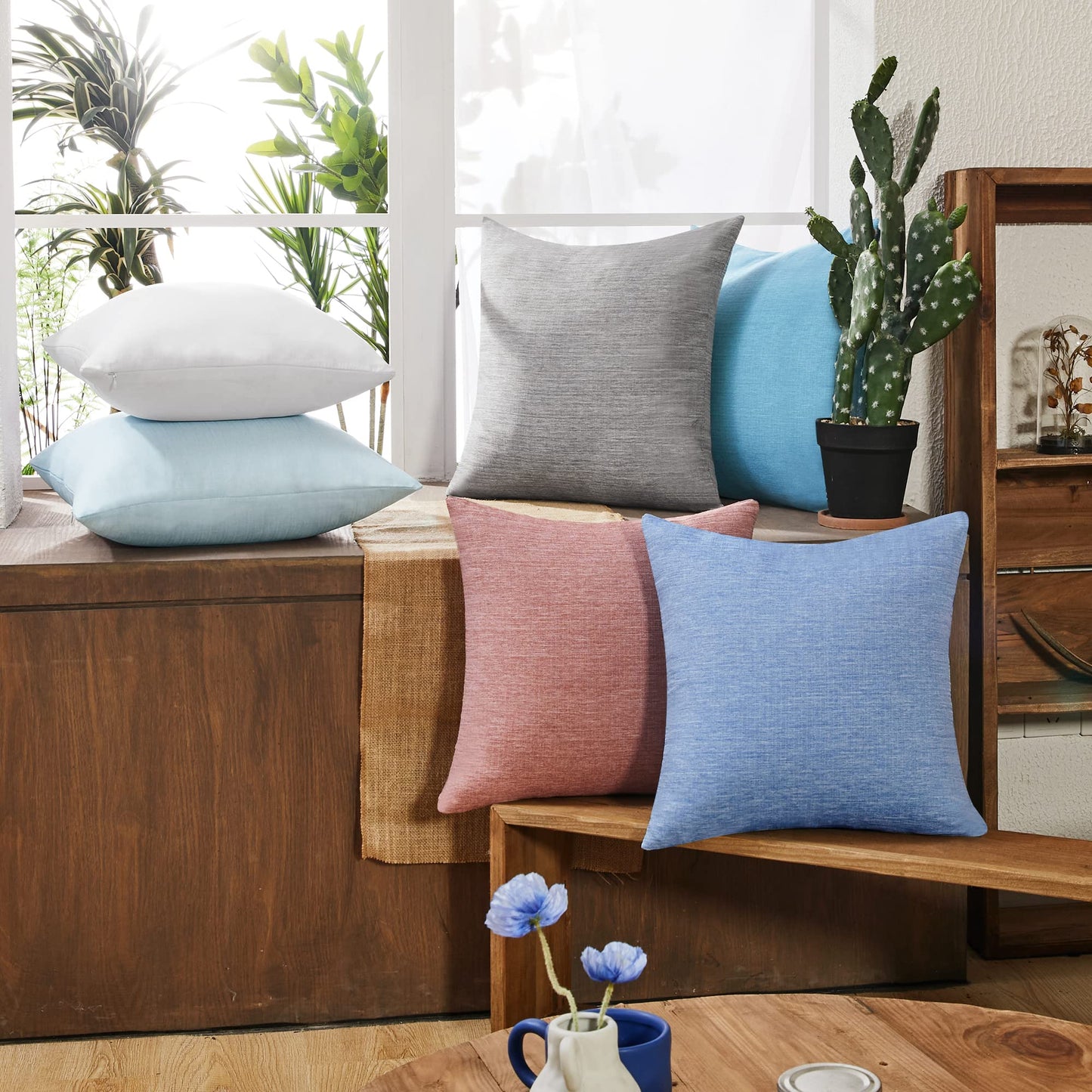 Eco-Conscious Linen Throw Pillow Covers for Modern Decor | 4 PCS