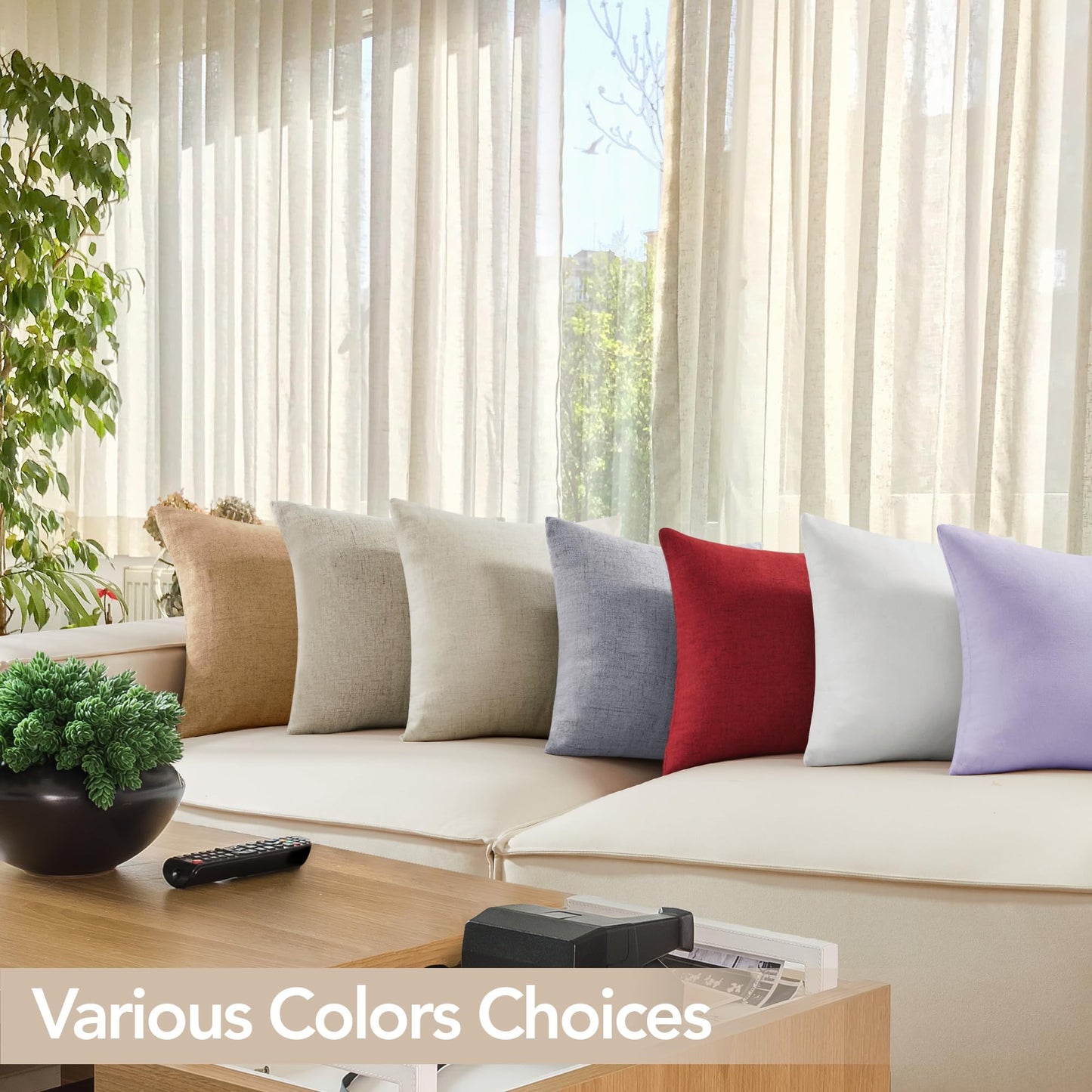 Eco-Conscious Linen Throw Pillow Covers for Modern Decor | 4 PCS