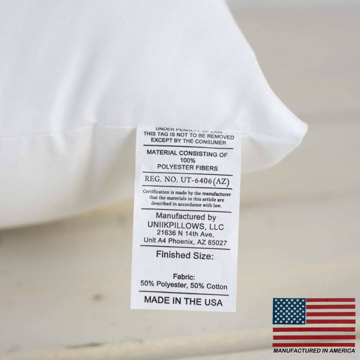 19x19 | Square Angel Hair Insert | Indoor Outdoor Down Alternative