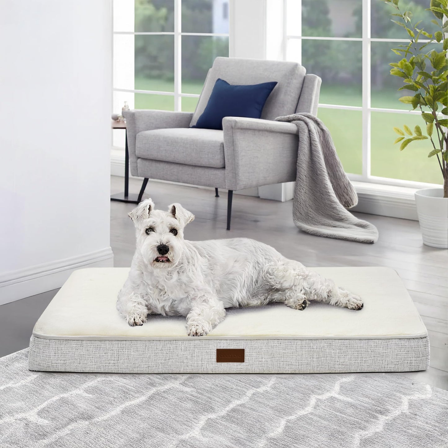 Anxiety-Reducing Orthopedic Dog Bed with Faux Fur
