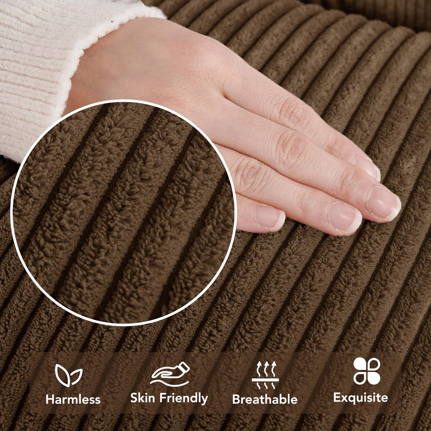 Soft Corduroy Throw Pillow Covers for Modern & Classic Homes | 4PCS