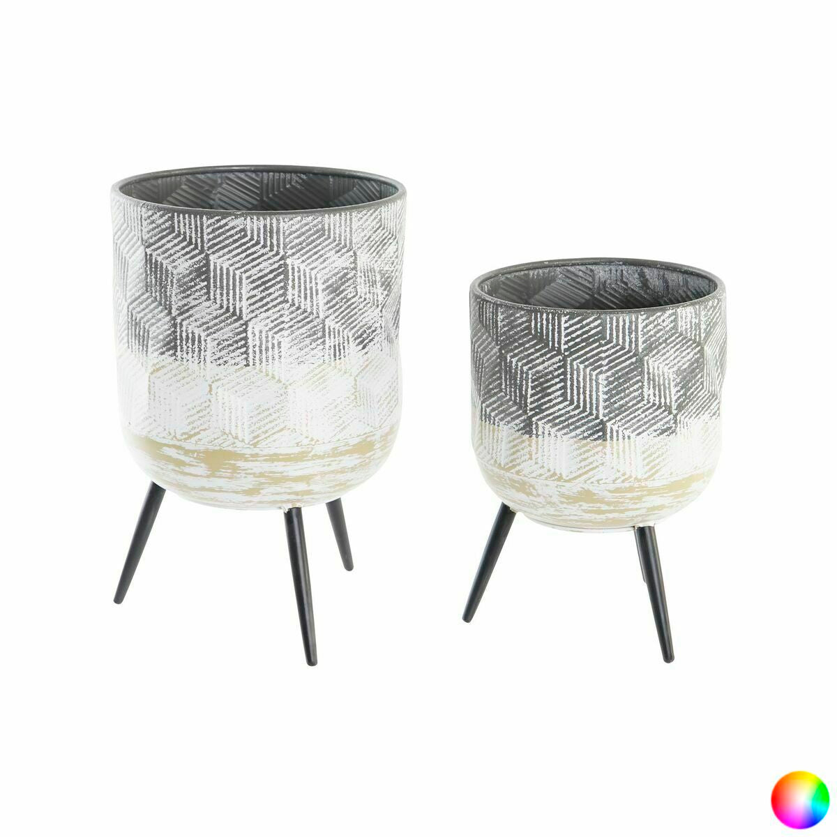 Set of Planters Metal (2 Units)