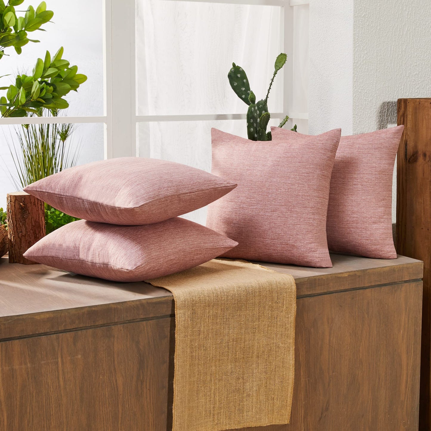 Eco-Conscious Linen Throw Pillow Covers for Modern Decor | 4 PCS