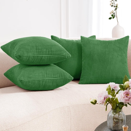 Soft Corduroy Throw Pillow Covers for Modern & Classic Homes | 4PCS