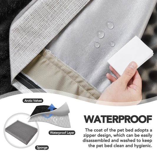 Anxiety-Reducing Orthopedic Dog Bed with Faux Fur