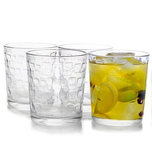 13 oz. Old Fashioned Glasses with Unique Square Design