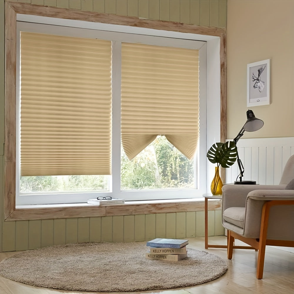 Self-Adhesive Pleated Fabric Shades | No-Drill, Cut-to-Size Cordless Blinds