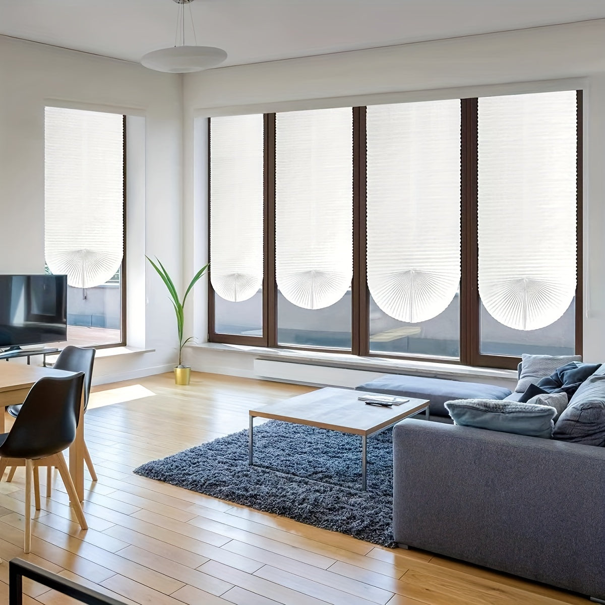 Self-Adhesive Pleated Fabric Shades | No-Drill, Cut-to-Size Cordless Blinds