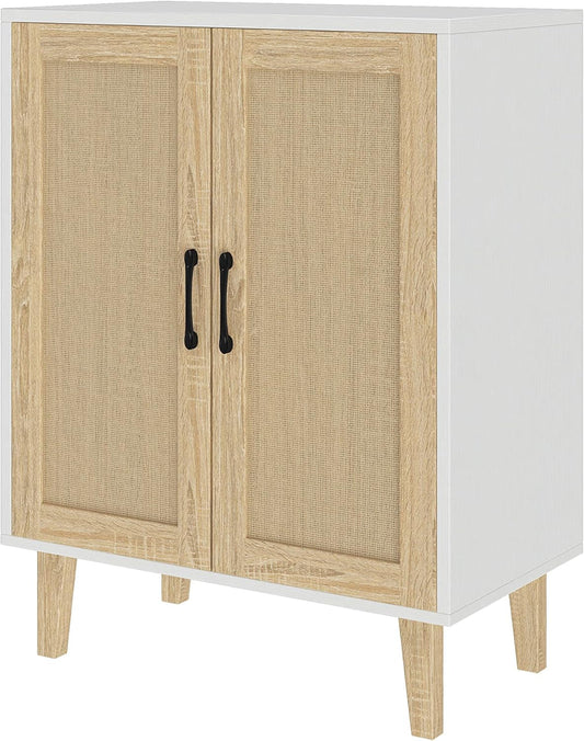Stylish Storage Console with Rattan Doors | Buffet Cabinet