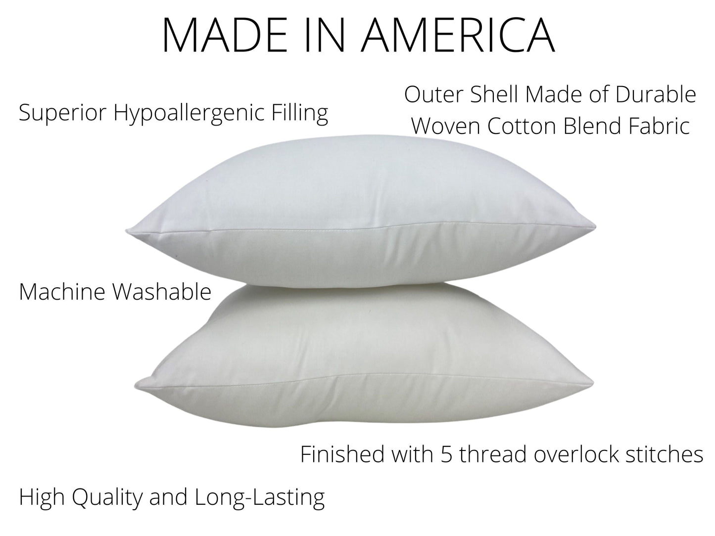 Premium Hypoallergenic Pillow Insert | 4x6 for Lumbar & Decorative Covers