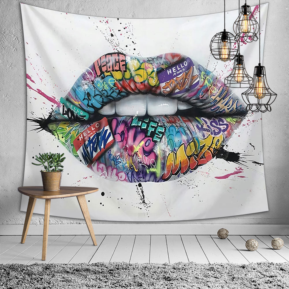 Bohemian Lips Wall Hanging