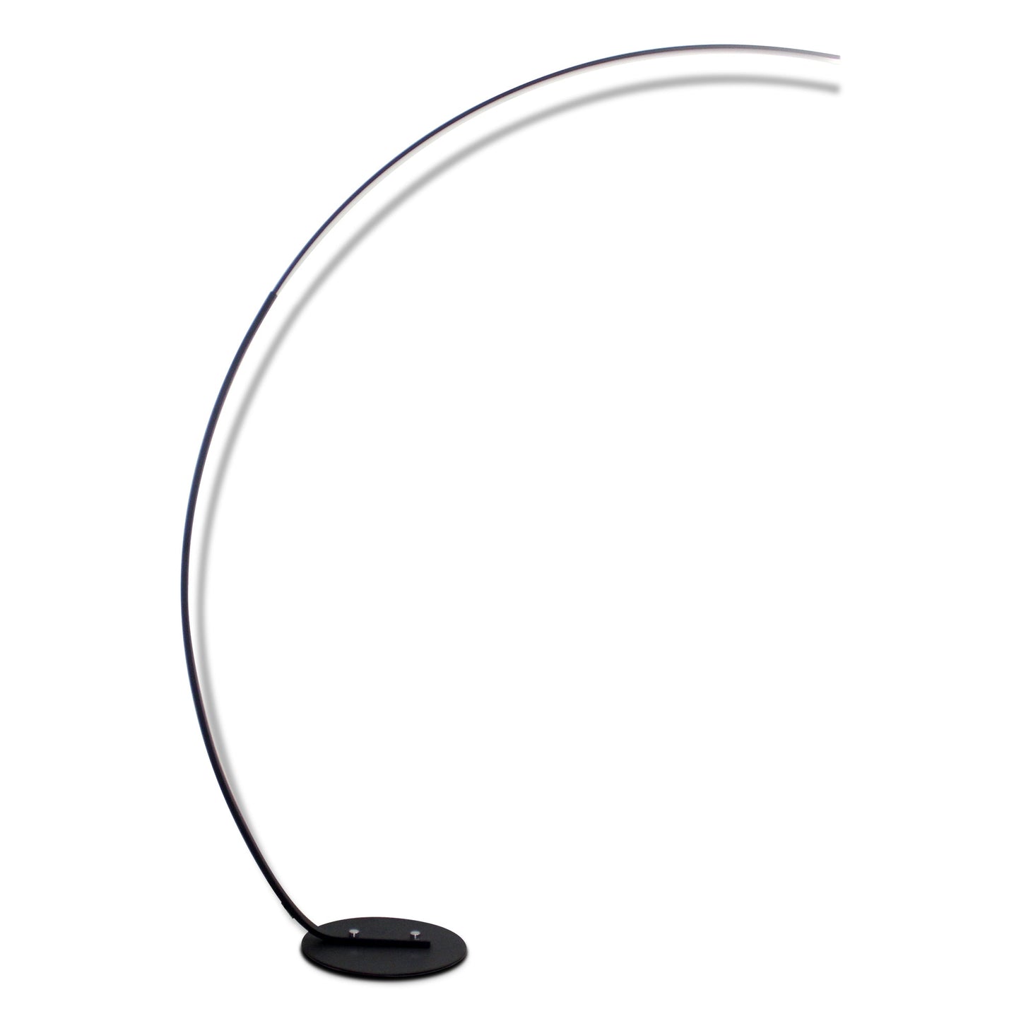 Modern RGBW Curve Floor Lamp – 16 Million Color LED, Dimmable 2700K–6500K, Remote Control, Black Metal