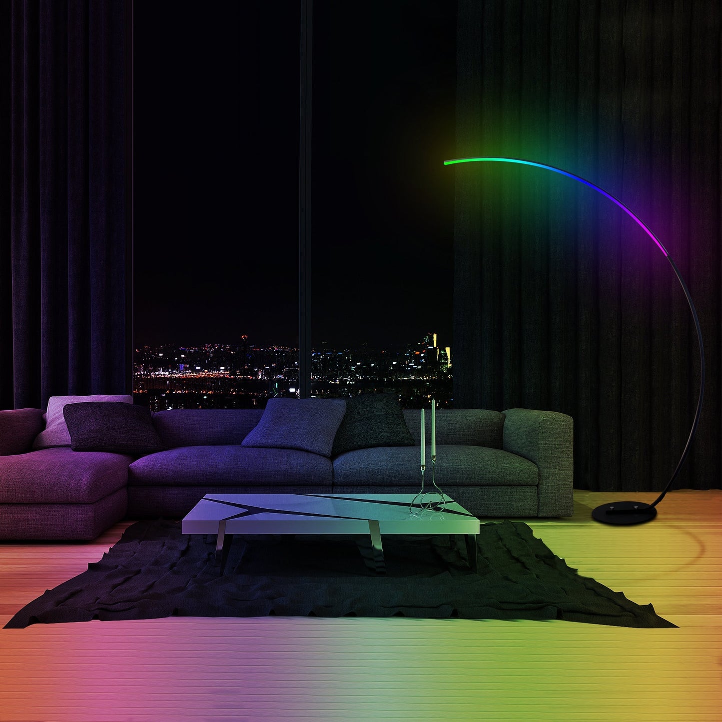 Slimline RGB Standing Lamp – Mood Lighting Masterpiece