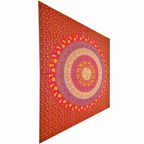Giant Floral Cotton Throw – 90"x80" Tapestry & Blanket 2-in-1