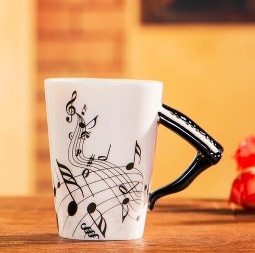 Handcrafted Music-Themed Tea Mug