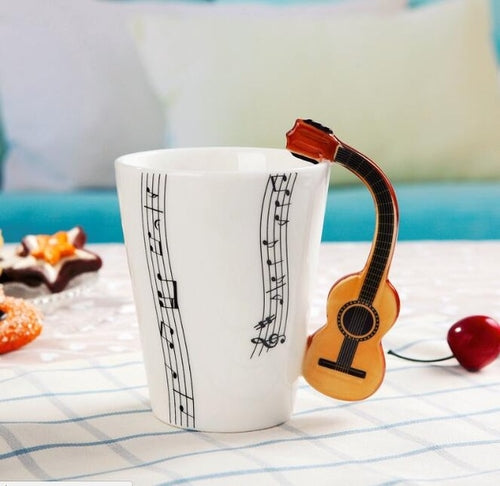 Handcrafted Music-Themed Tea Mug