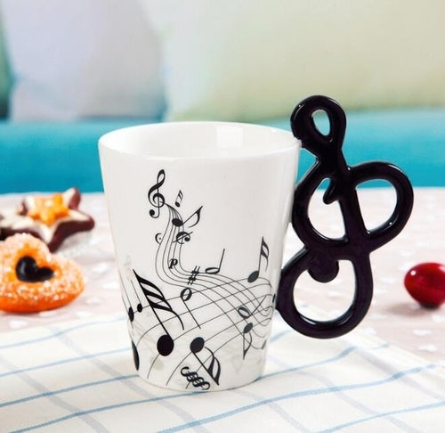 Handcrafted Music-Themed Tea Mug