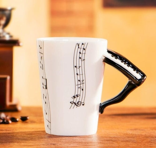 Handcrafted Music-Themed Tea Mug