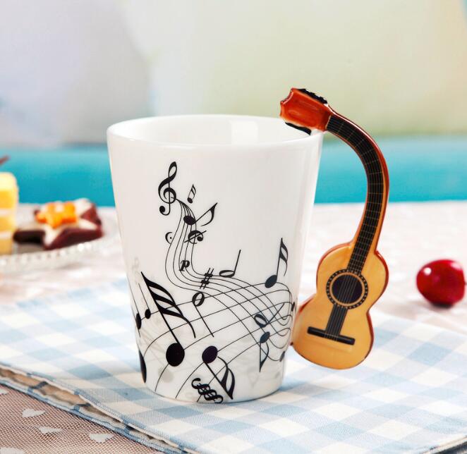 Handcrafted Music-Themed Tea Mug