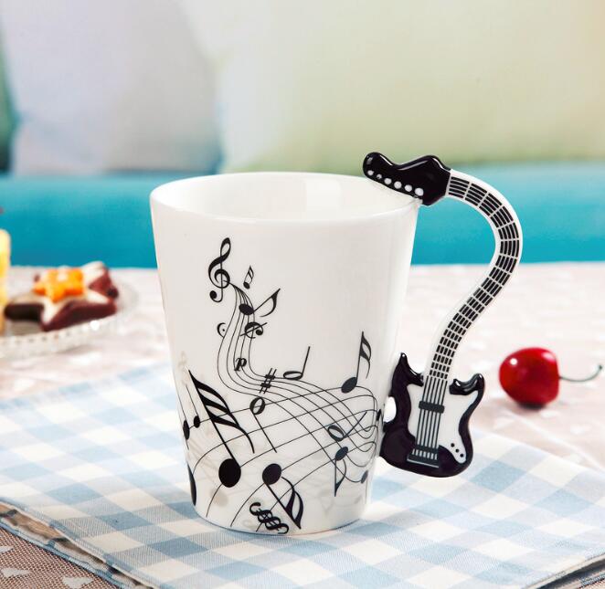 Handcrafted Music-Themed Tea Mug