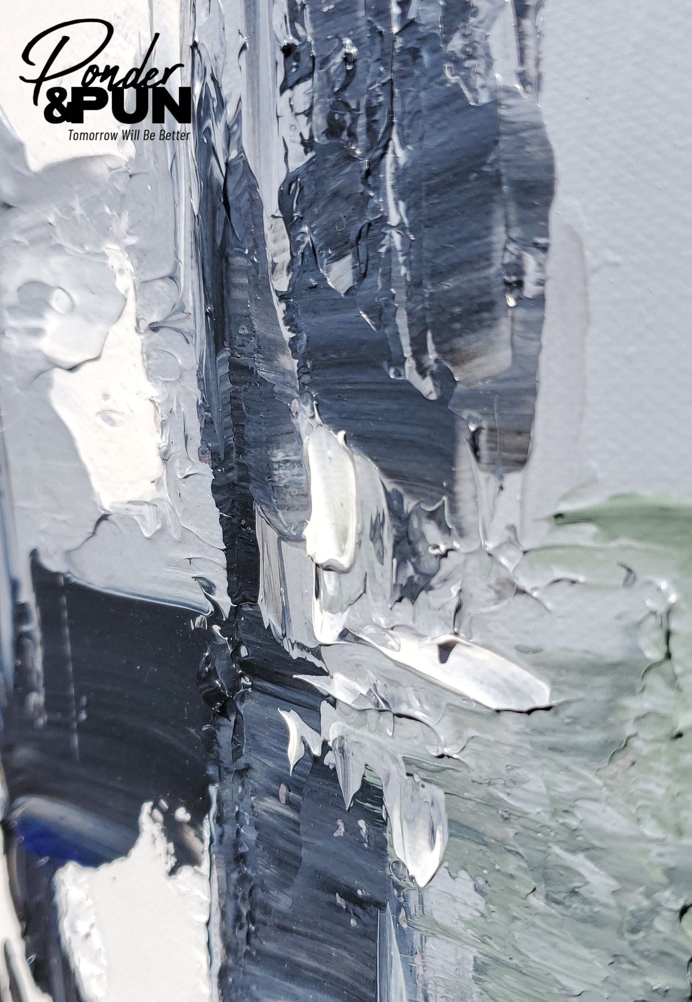 Muted Depths: Hand-Painted Earthy Abstract