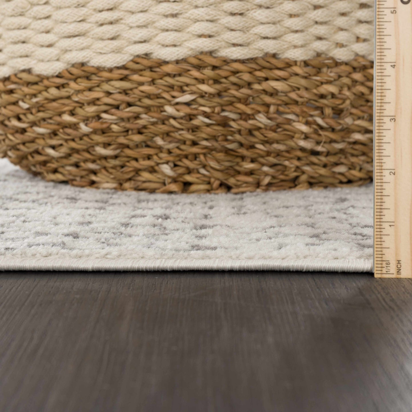 Durable & Easy-to-Clean Moroccan Geometric Rug | Gray & Ivory