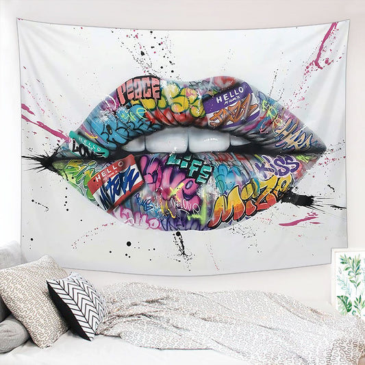 Bohemian Lips Wall Hanging