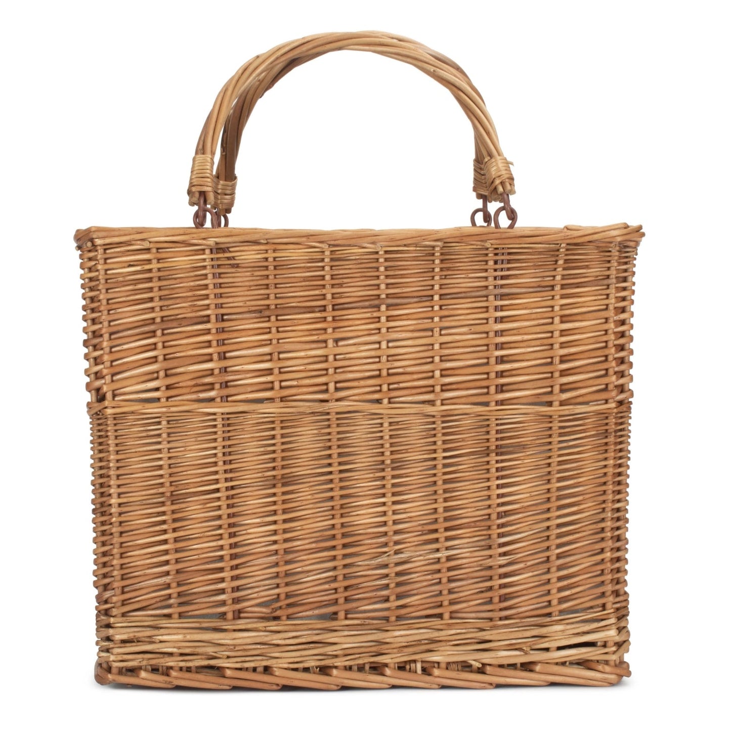 Stylish Green Tweed Picnic Basket with Insulated Cooler Lining