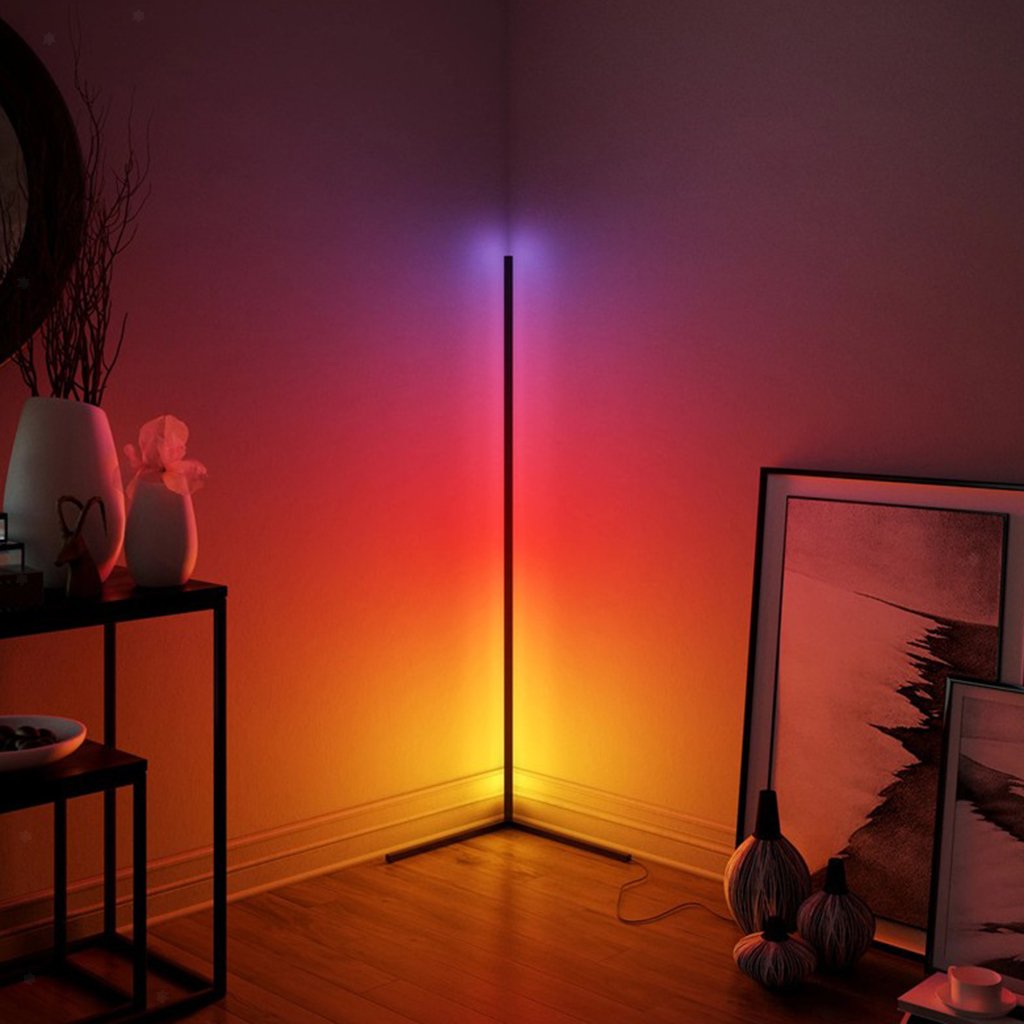 RGB Color-Changing Corner Lamp | Dimmable LED Floor Light