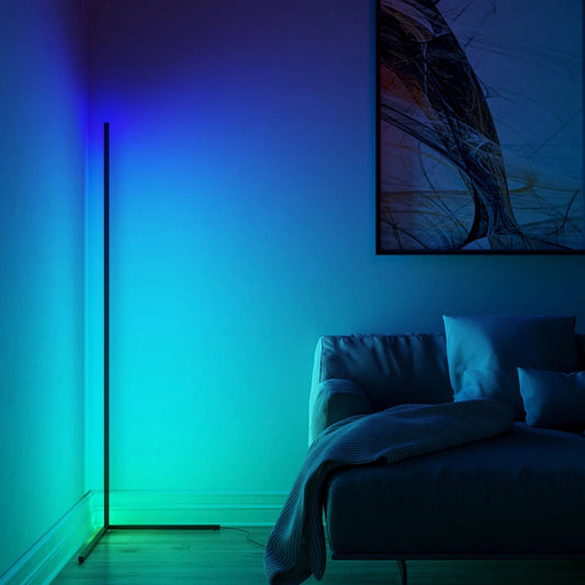 RGB Color-Changing Corner Lamp | Dimmable LED Floor Light