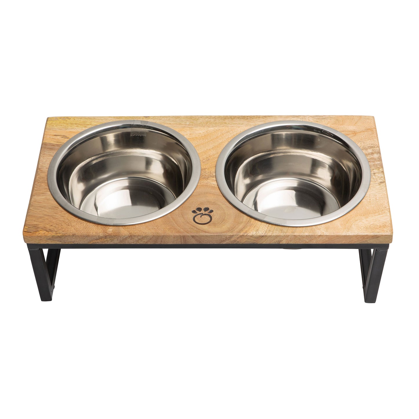 Sustainable Elevated Feeder with Stainless Steel Bowls