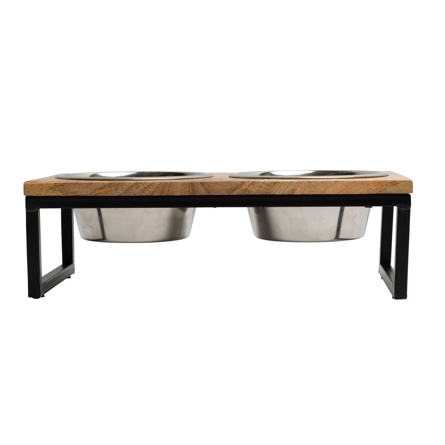 Sustainable Elevated Feeder with Stainless Steel Bowls