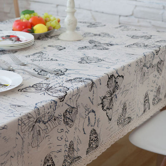 Butterfly Print Decorative Table Cloth