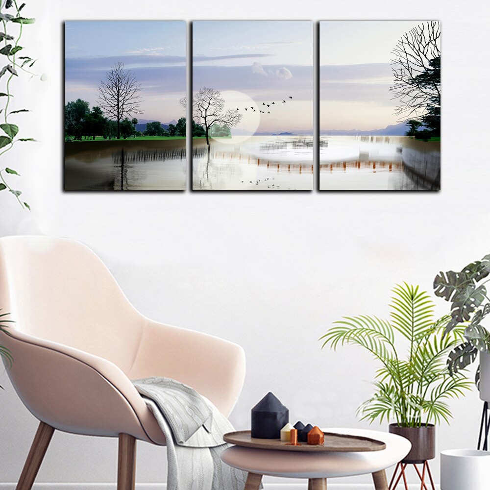 Abstract 3 Pcs Canvas Oil Painting