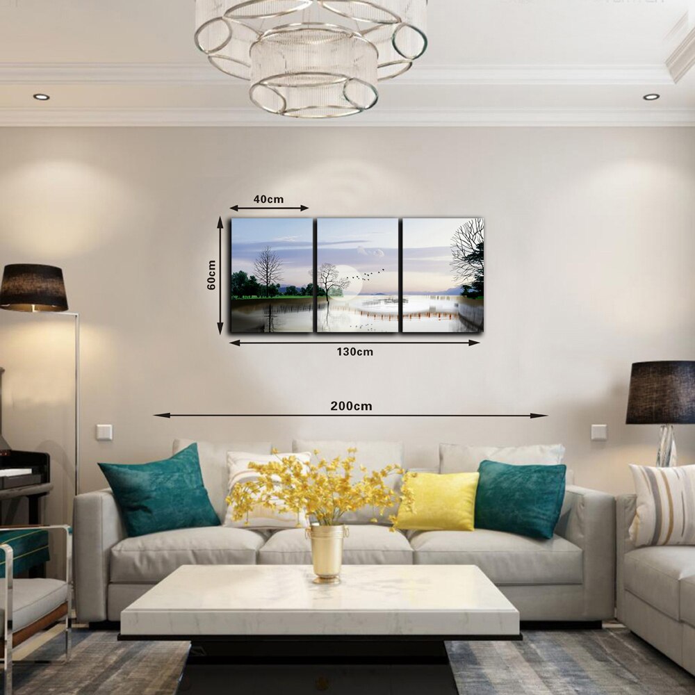 Abstract 3 Pcs Canvas Oil Painting