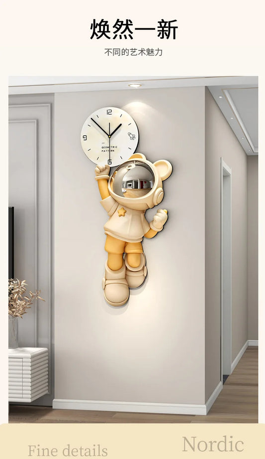 Cute Puppy Wall Clock – Nordic Decor for Modern Homes