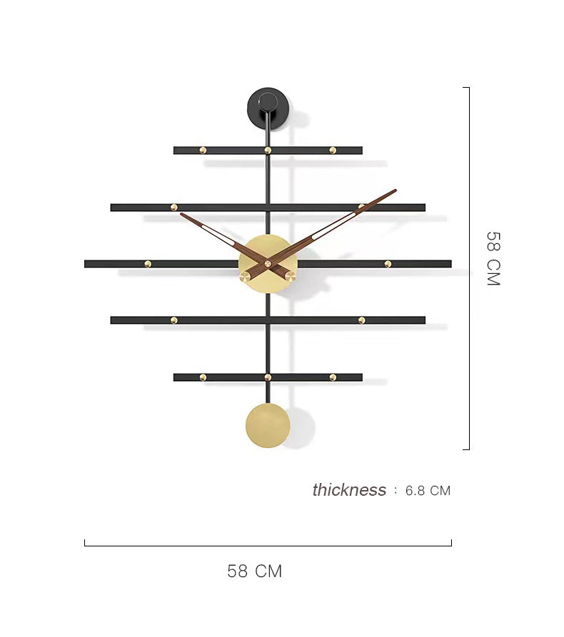 Art Deco | Modern Metal Bar Clock