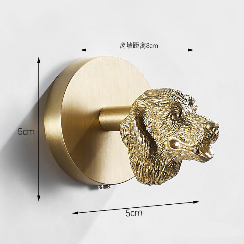Brushed Gold Animal Wall Hooks