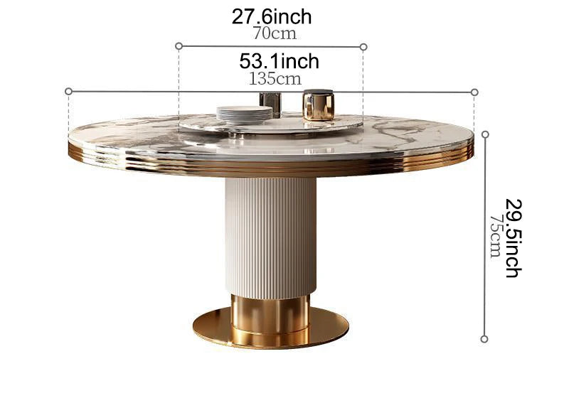 Luxury Round Marble Dining Table And Chairs for Home