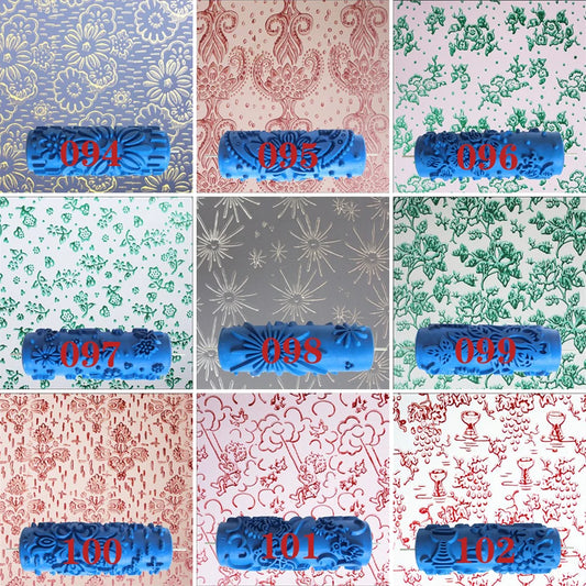5" Reusable Rubber Paint Roller for Wall Decoration | 18 Patterns