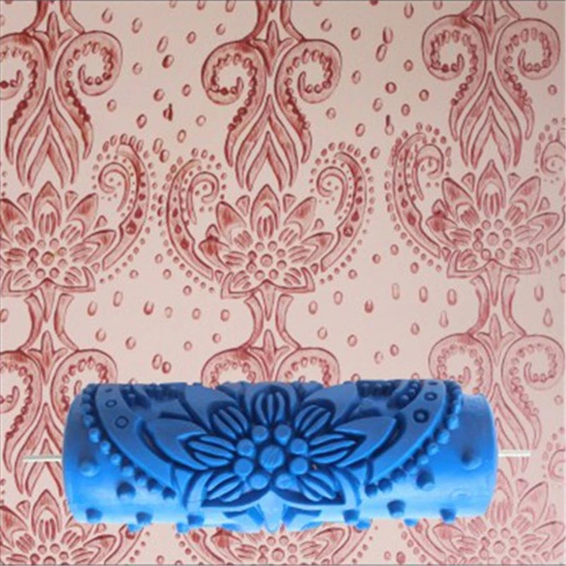 5" Reusable Rubber Paint Roller for Wall Decoration | 18 Patterns