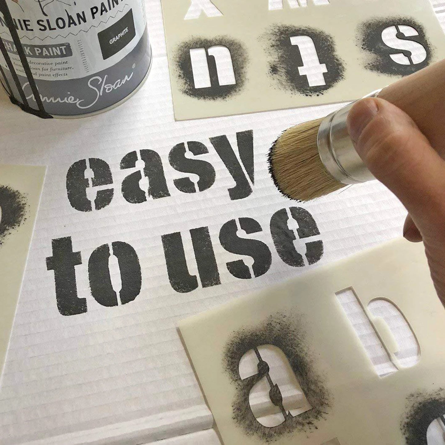 62-Piece Letter & Number Stencils – Reusable Alphabet Templates for DIY Painting
