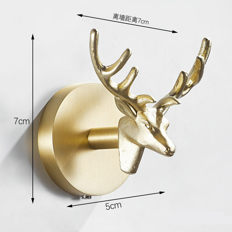 Brushed Gold Animal Wall Hooks