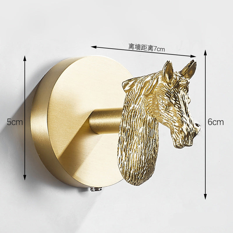 Brushed Gold Animal Wall Hooks