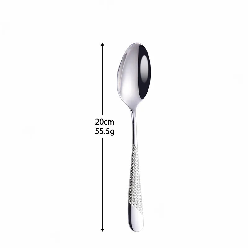 Frosted Stainless Steel Cutlery Set (Fork, Spoon & Knife)