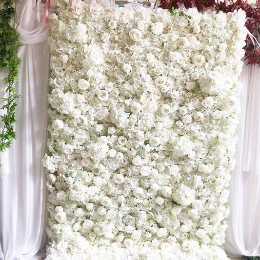 Handmade Silk Flower Wall Backdrop for Weddings & Events