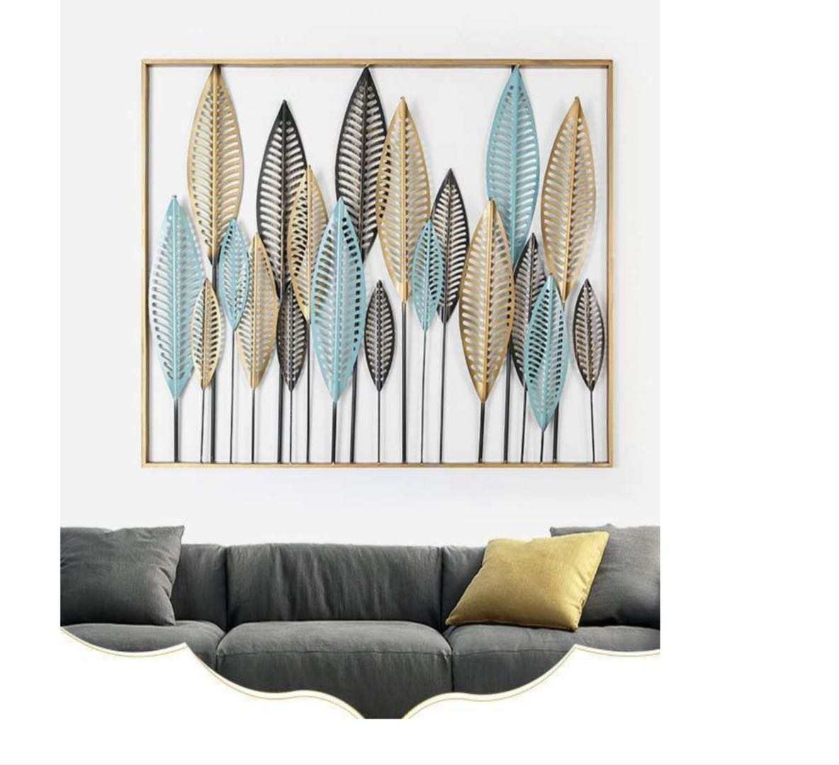Elegant Metal Leaf Wall Art