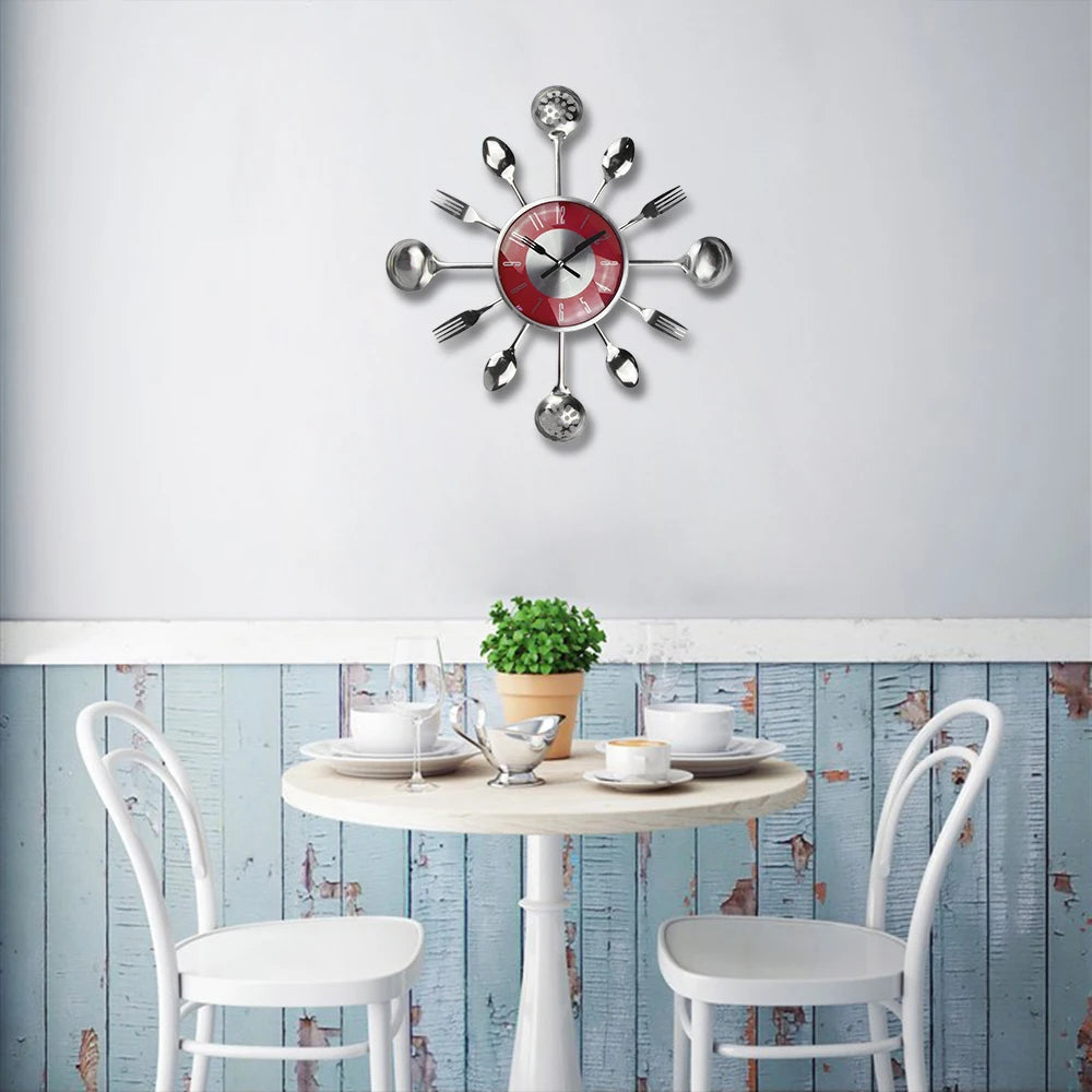 Cutlery Kitchen Wall Clock