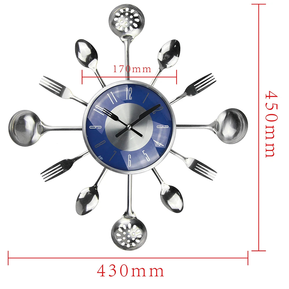 Cutlery Kitchen Wall Clock