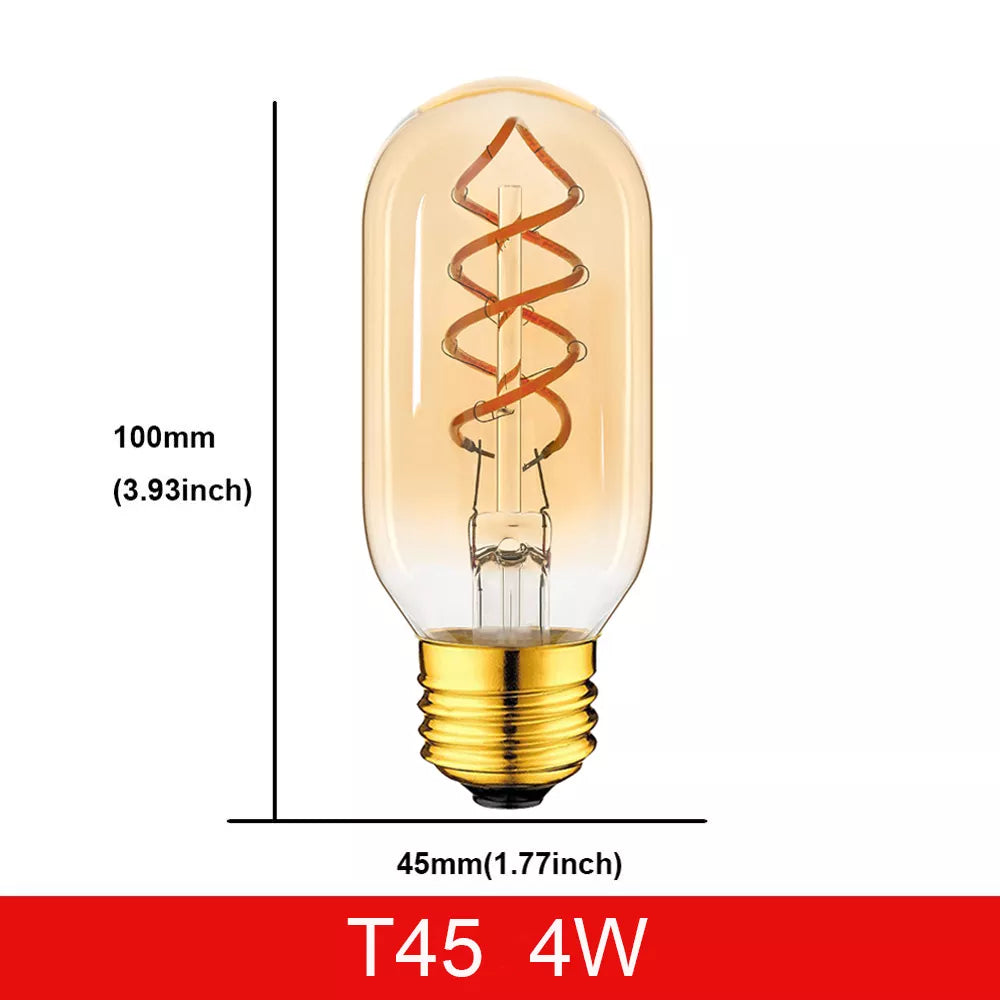 Vintage Spiral Filament Light Bulb - 15,000 Hour Life - E27 LED